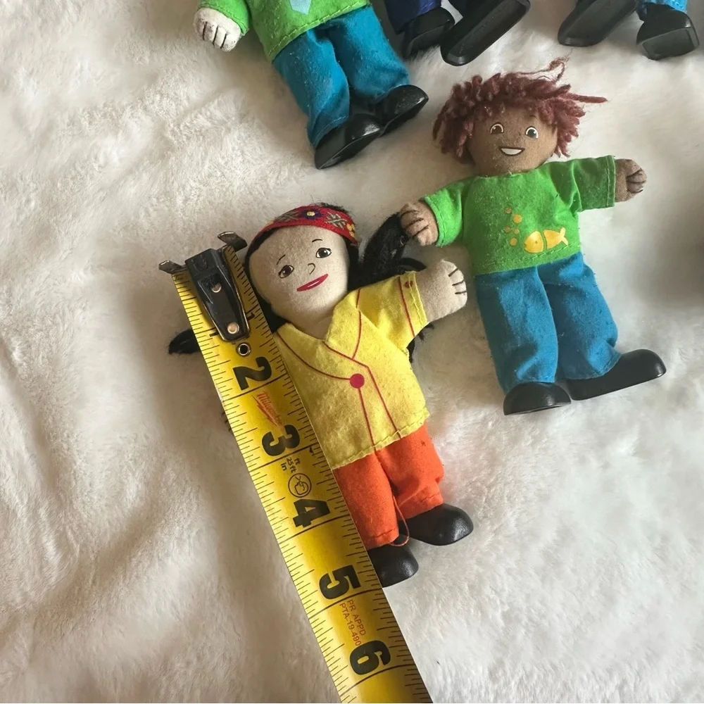 Lakeshore Learning Dollhouse Plush Figures Family Dolls Vintage Set of 13